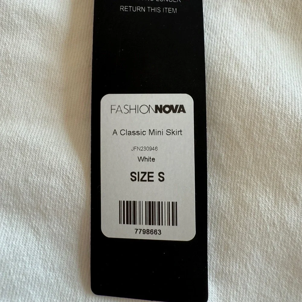 Fashion‎ Nova Mini Skirt Women Size S White NEW Denim